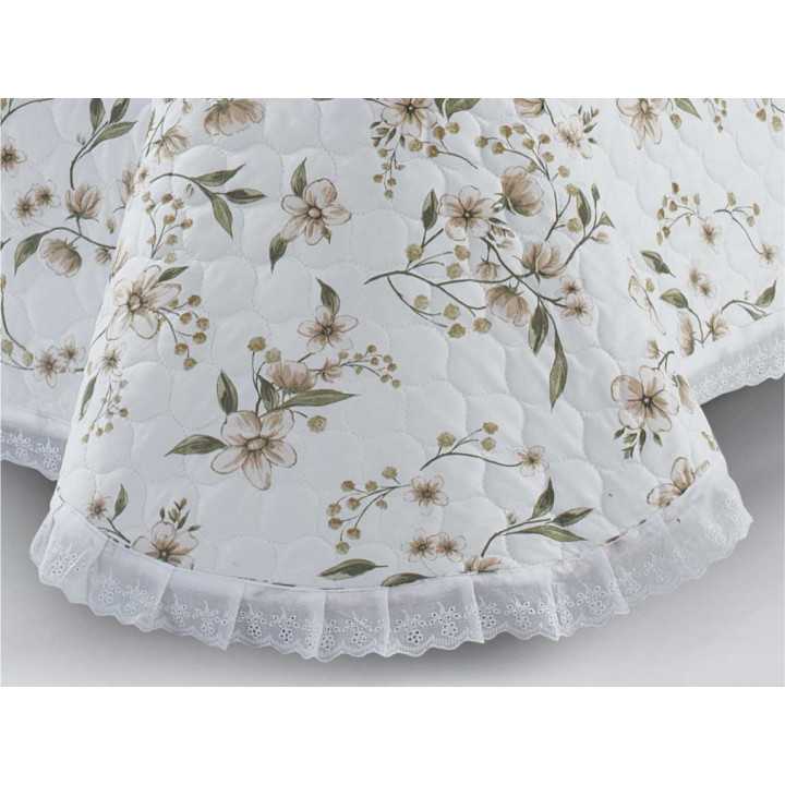Colcha Bouti Disal Beige | Colcha floral primavera-verano | Revitex