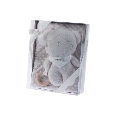 Manta + Peluche Bear Beig| Regalo bebé | Revitex onine