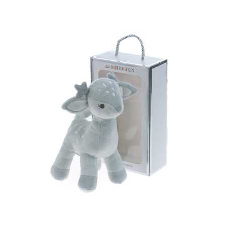 Boneca chocalho cinza Bambi | Pelúcia de veludo |Revitex Online