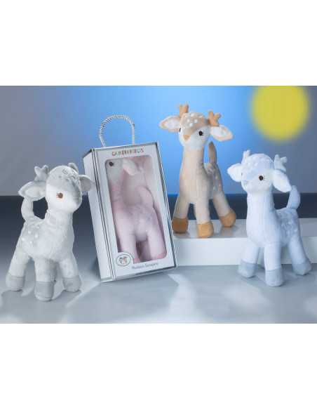 Boneca chocalho cinza Bambi | Pelúcia de veludo |Revitex Online