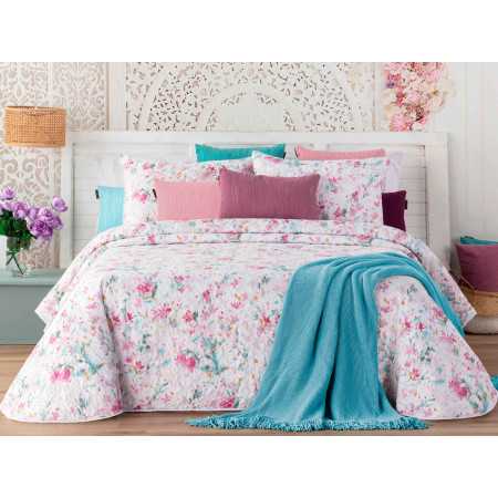 Colcha Manterol Reversible Stencil| Colcha verano | Revitex