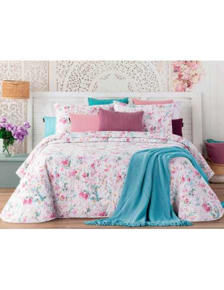 Colcha Manterol Reversible Stencil| Colcha verano | Revitex