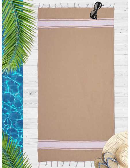 Toalla Pareo Onar Beig| Toalla pareo playa | Revitex online