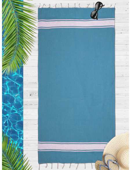 Toalla Pareo Onar Celeste| Toalla pareo playa | Revitex online