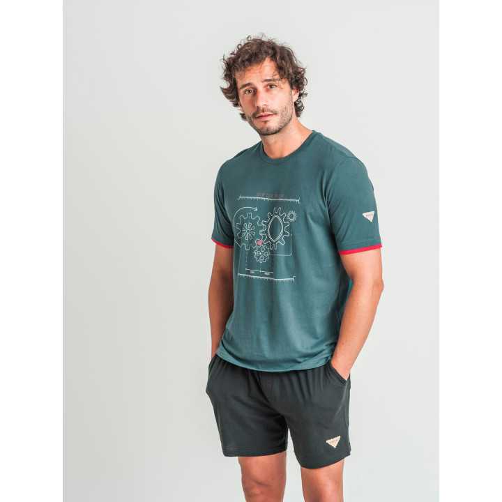 Pijama Privata Machine| Pijama hombre manga corta| Revitex online