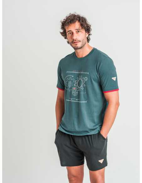 Pijama Privata Machine| Pijama hombre manga corta| Revitex online