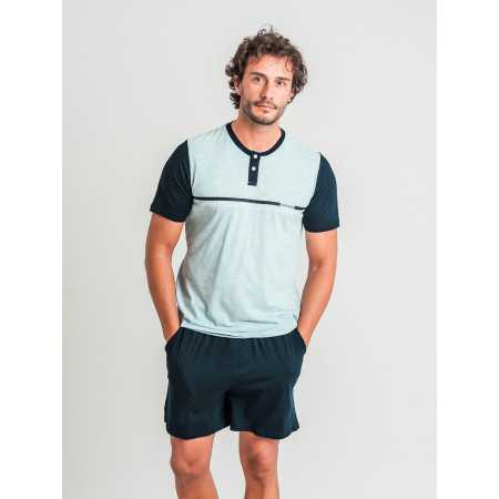 Pijama Privata Edy| Pijama hombre manga corta| Revitex online