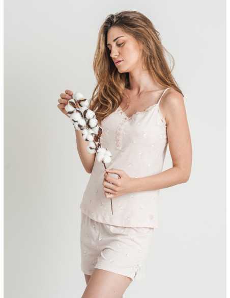 Pijama Privata Algodón| Pijama mujer sin mangas| Revitex online