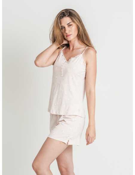 Pijama Privata Algodón| Pijama mujer sin mangas| Revitex online