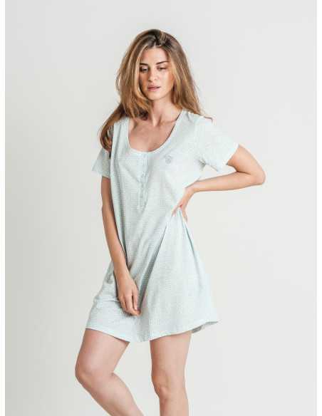 Camisola de algodão Privata | Camisola feminina manga curta | Revitex