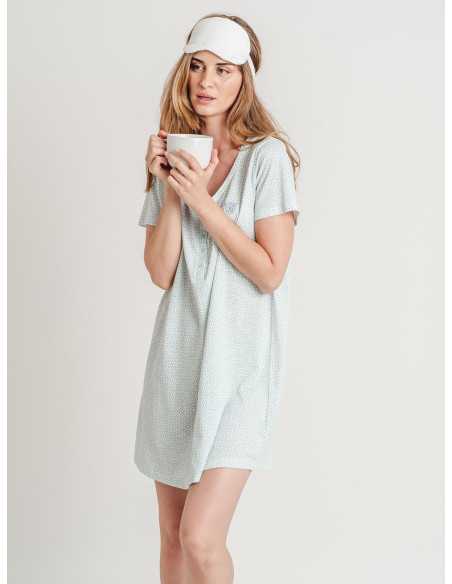 Camisola de algodão Privata | Camisola feminina manga curta | Revitex