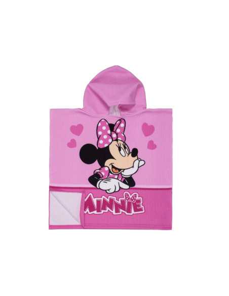 Toalla Poncho Minnie | Toalla capucha niños para la playa| Revitex