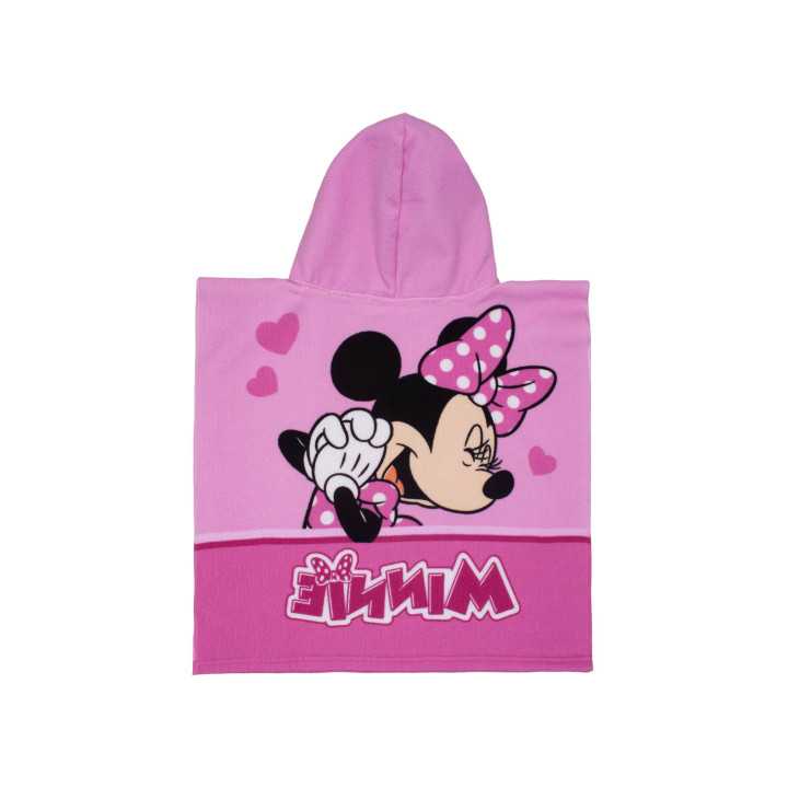 Toalla Poncho Minnie | Toalla capucha niños para la playa| Revitex