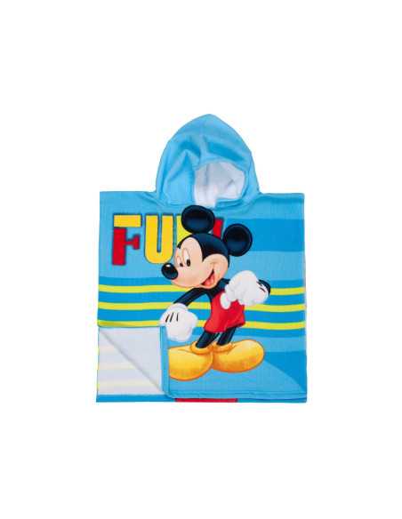 Toalla Poncho Mickey | Toalla capucha niños para la playa| Revitex