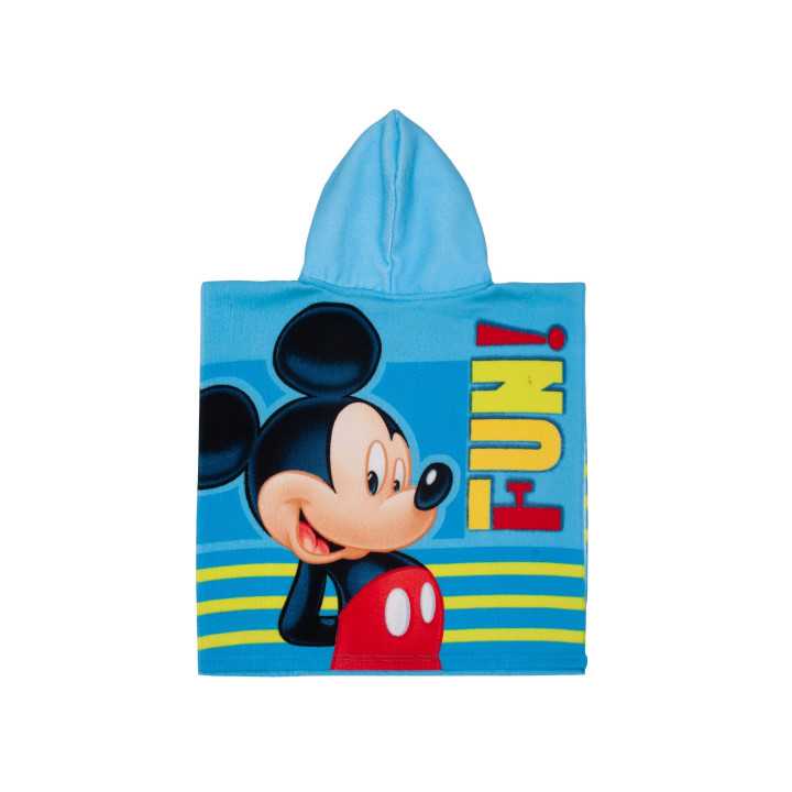 Toalla Poncho Mickey | Toalla capucha niños para la playa| Revitex