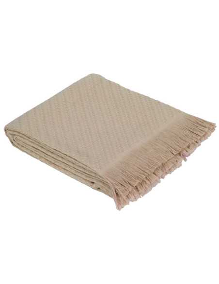 Plaid Verona bege | Colcha de capa de sofá barata | Revitex
