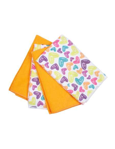 Pano de microfibra Hearts 4 peças - Panos absorventes - Revitex