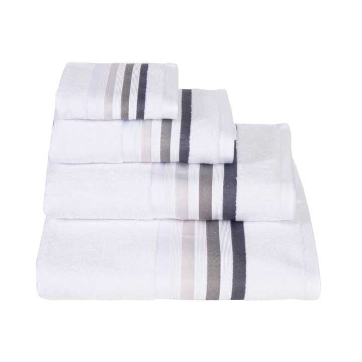 Toalha de banho Indira branco | Conjunto de toalhas barato | Revitex