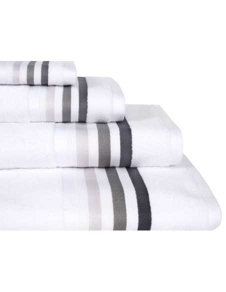 Toalla Rizo Indira Blanco | Juego toallas barato | Revitex online