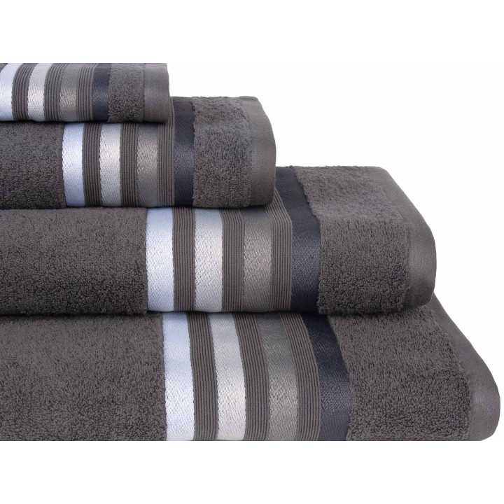 Toalha de banho Indira Cinza | Conjunto de toalhas barato | Revitex