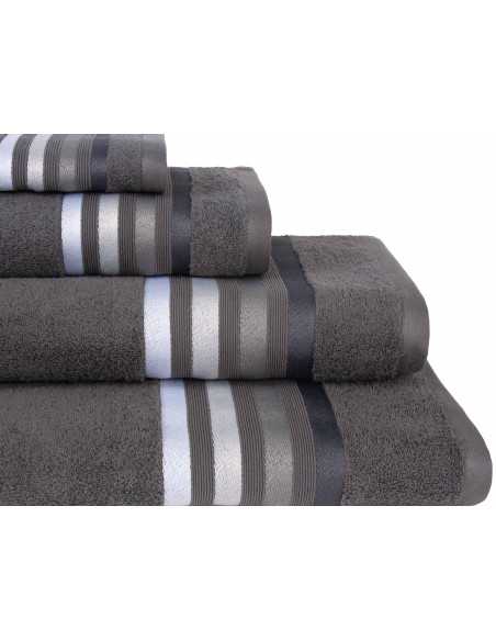 Toalla Rizo Indira Gris | Juego toallas barato | Revitex online