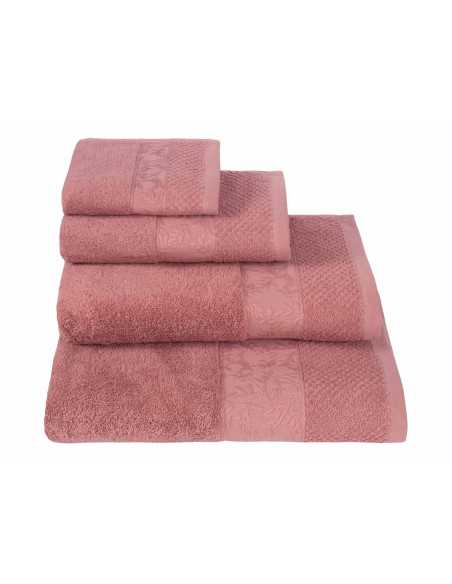 Toalha de banho Kaira Rosa | Conjunto de toalhas barato | Revitex