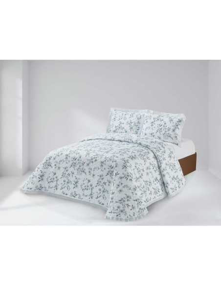 Colcha Bouti Disal Azul | Colcha floral primavera-verano | Revitex