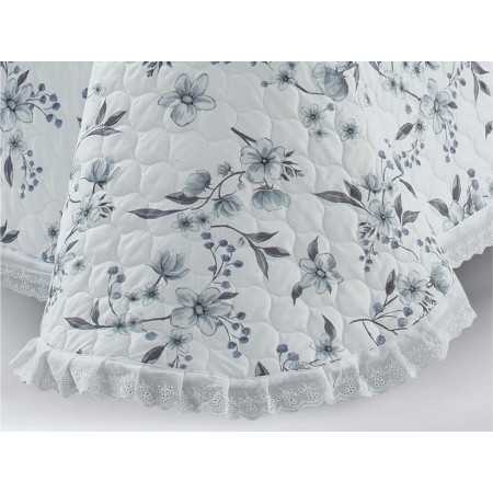 Colcha Bouti Disal Azul | Colcha floral primavera-verano | Revitex 2