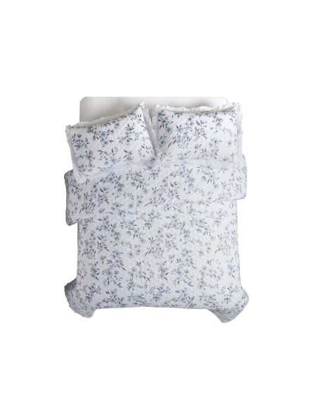 Colcha Bouti Disal Azul | Colcha floral primavera-verano | Revitex