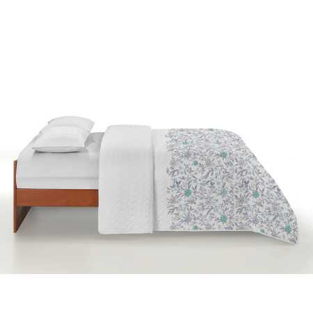 Colcha Bouti Abelar Azul | Colcha floral primavera-verano | Revitex 2