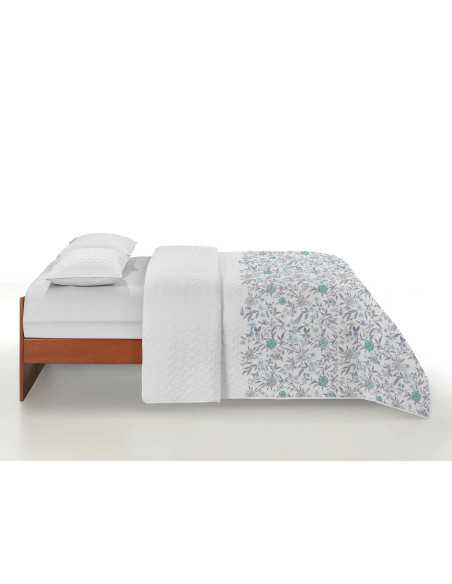 Colcha Bouti Abelar Azul | Colcha floral primavera-verano | Revitex