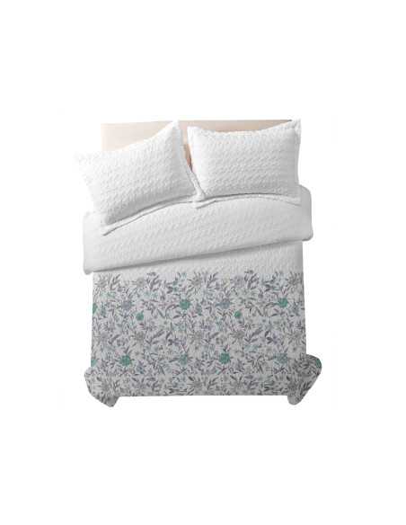 Colcha Bouti Abelar Azul | Colcha floral primavera-verano | Revitex