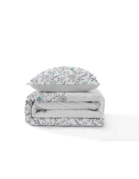 Colcha Bouti Abelar Azul | Colcha floral primavera-verano | Revitex