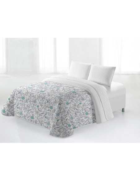 Colcha Bouti Abelar Azul | Colcha floral primavera-verano | Revitex