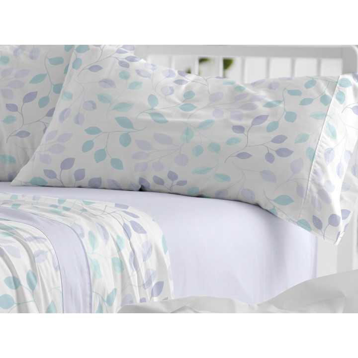 Sábanas Burrito Blanco Fermina Azul| Sábanas diseño exclusivo| Revitex