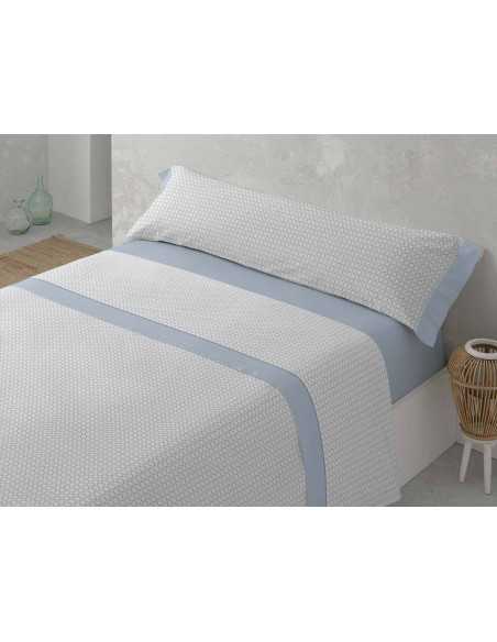 Jogo de Lençóis Saba Azul | Lençóis engomar fácil baratos