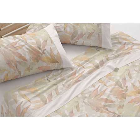 Lençóis Burrito Branco Tabita Canela | Folhas design exclusivo 2