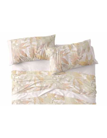 Lençóis Burrito Branco Tabita Canela | Folhas design exclusivo