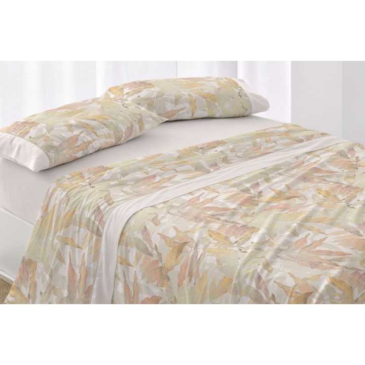 Lençóis Burrito Branco Tabita Canela | Folhas design exclusivo