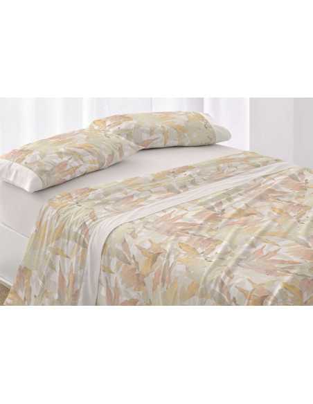 Lençóis Burrito Branco Tabita Canela | Folhas design exclusivo