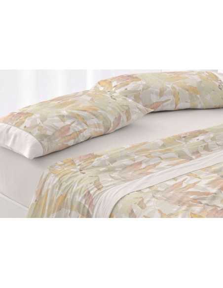 Lençóis Burrito Branco Tabita Canela | Folhas design exclusivo