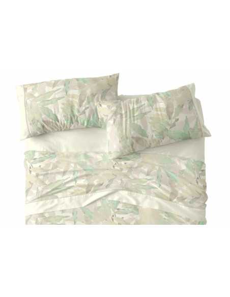 Lençóis Burrito Branco Tabita Verde| Folhas design exclusivo
