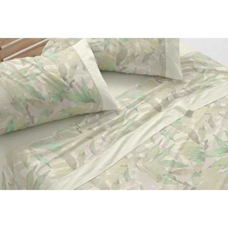 Lençóis Burrito Branco Tabita Verde| Folhas design exclusivo 2