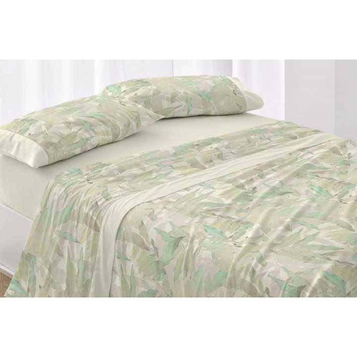 Lençóis Burrito Branco Tabita Verde| Folhas design exclusivo