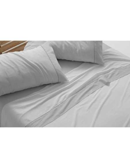 Sábanas Burrito Blanco Poncia Gris | Sábanas de calidad | Revitex