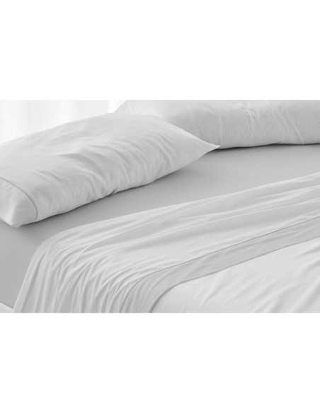 Lençóis Burrito Branco Poncia Cinza | Folhas design exclusivo
