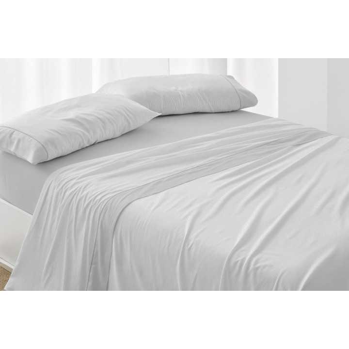 Lençóis Burrito Branco Poncia Cinza | Folhas design exclusivo
