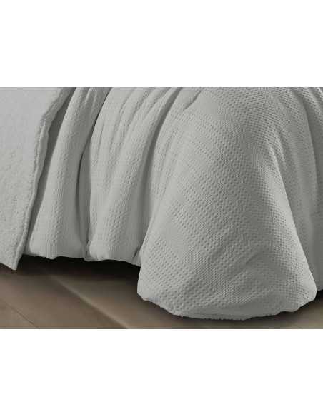 Edredão favo de mel e borrego Nina cinza| Colchas de inverno