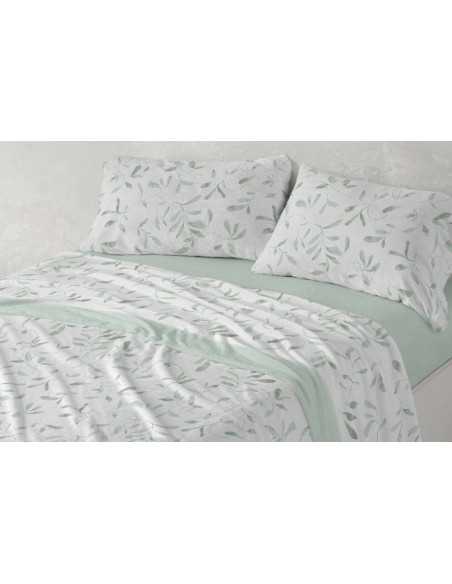 Sábanas Coralina Lavinia Menta | Sábanas Invierno Burrito Blanco