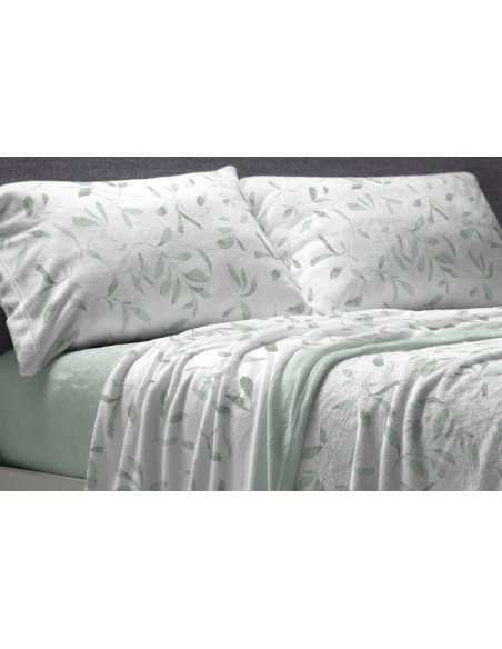 Sábanas Coralina Lavinia Menta | Sábanas Invierno Burrito Blanco